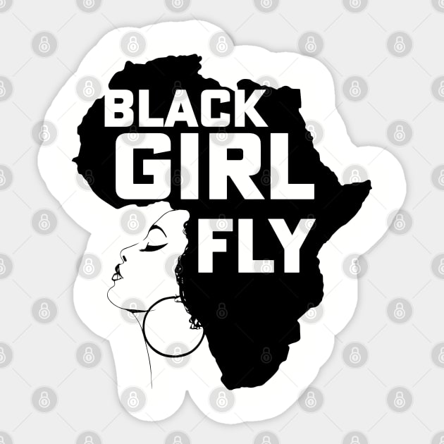 Black Girl Fly, Black Girl Magic, African American, Black woman Sticker by UrbanLifeApparel